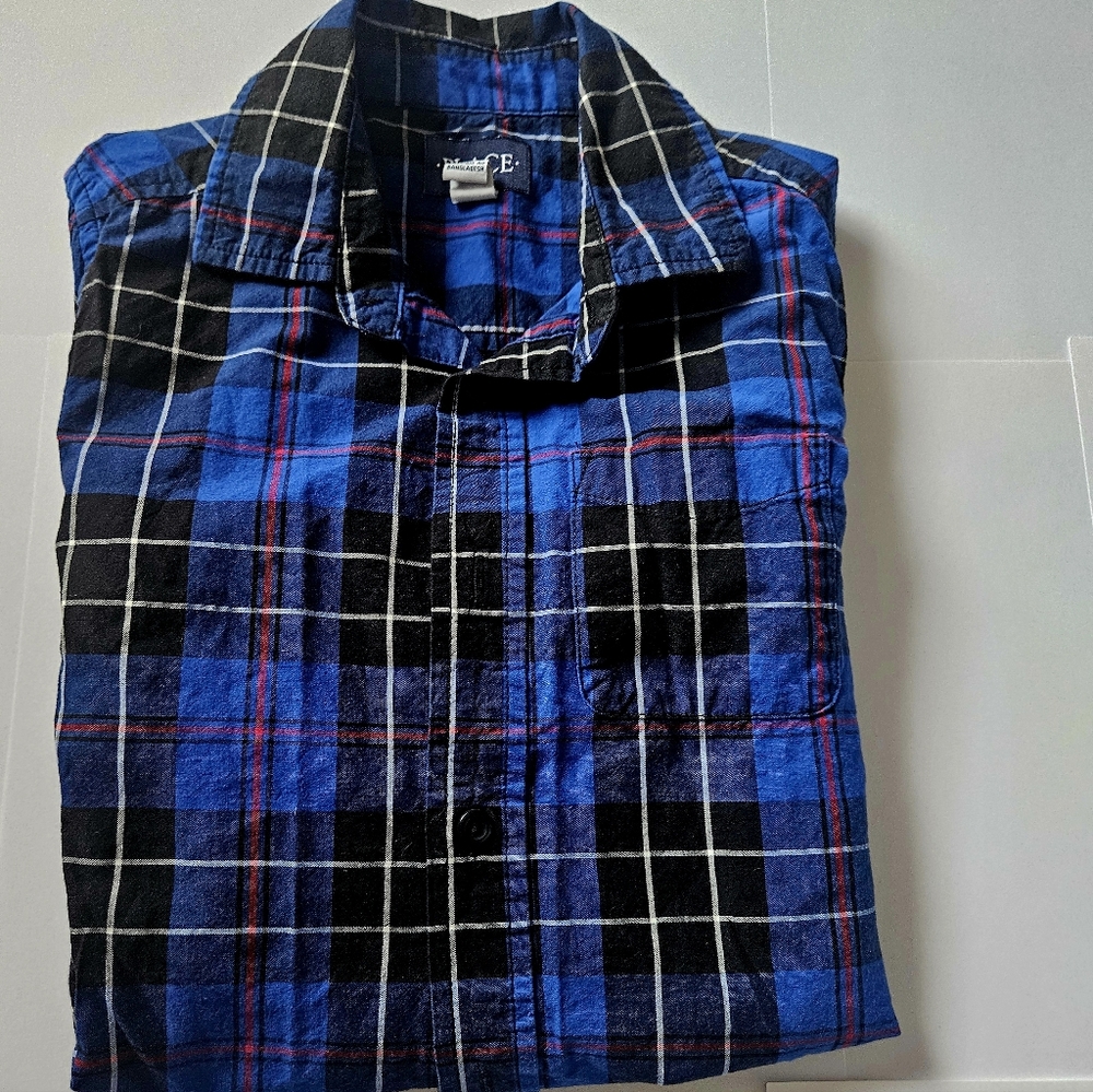 Plaid Button-up Shirt